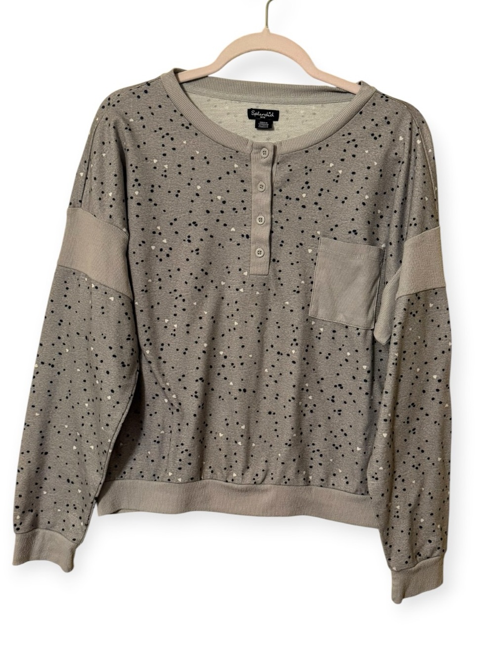 Splendid Pajamas Grey Speckled Pajamas Lounge set with Pockets size M - Picture 4 of 12